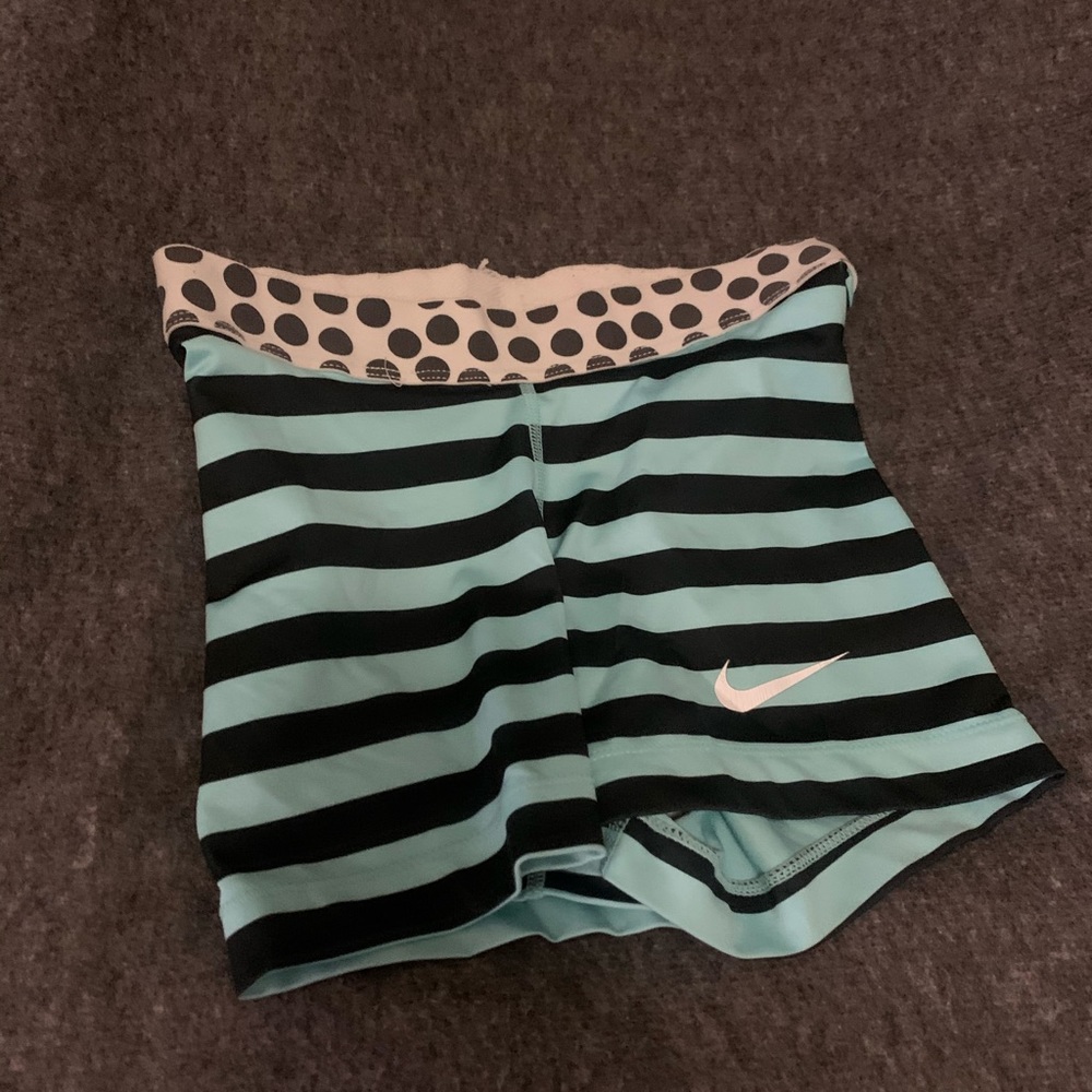 Blue/ black striped Nike Shorts